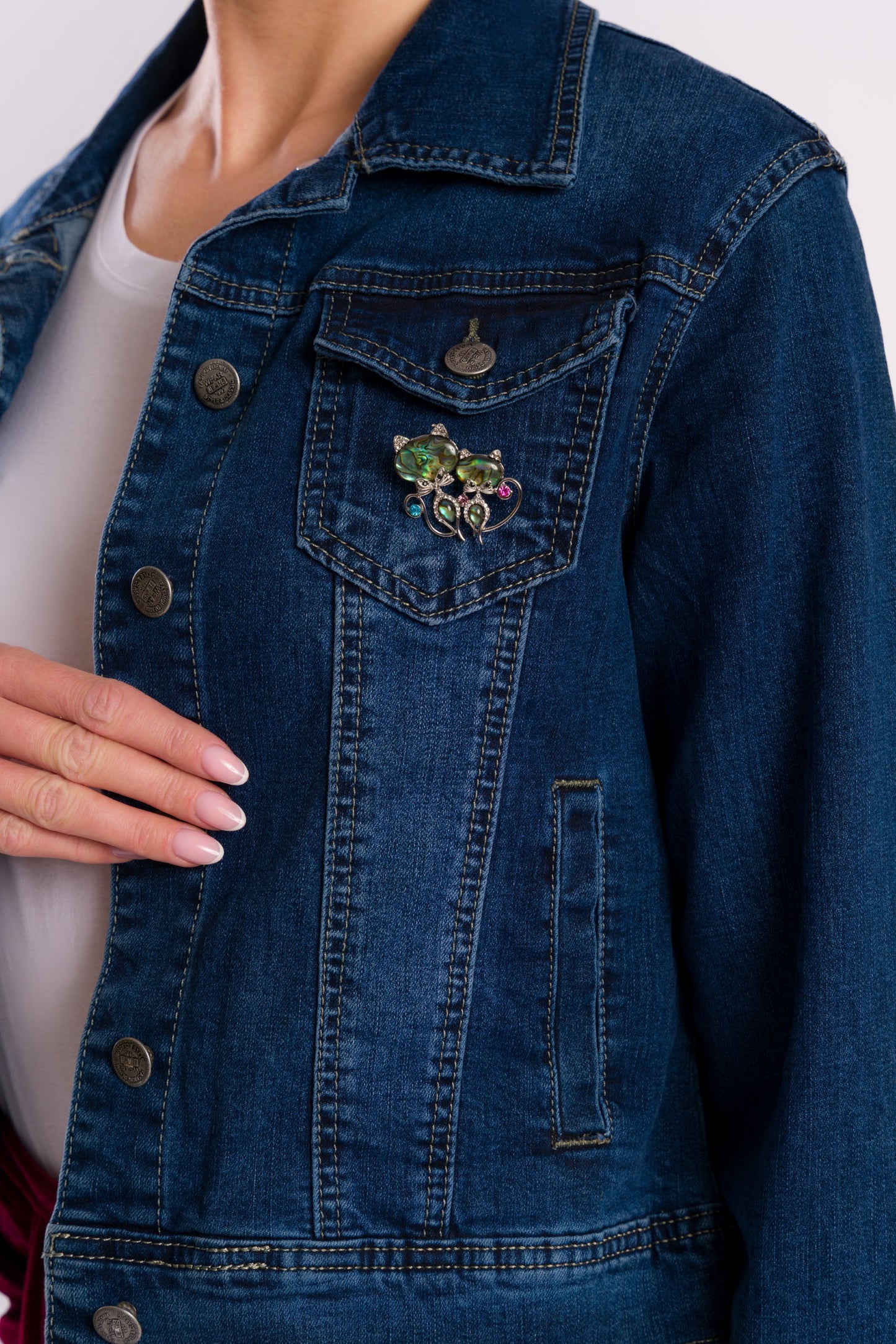 Reversible sequin dkull denim jacket #recycled