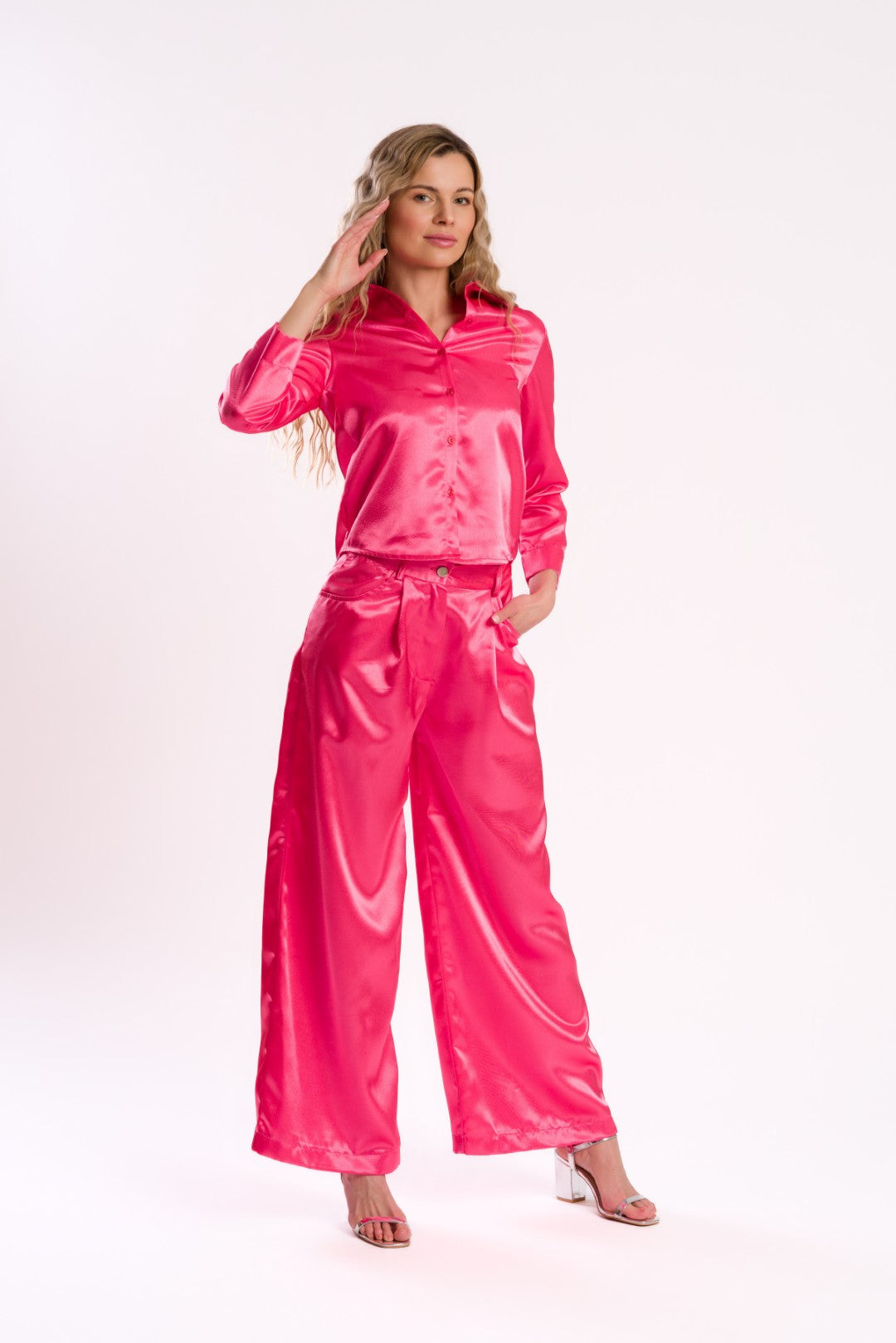 Fuchsia Pink Flair Pants
