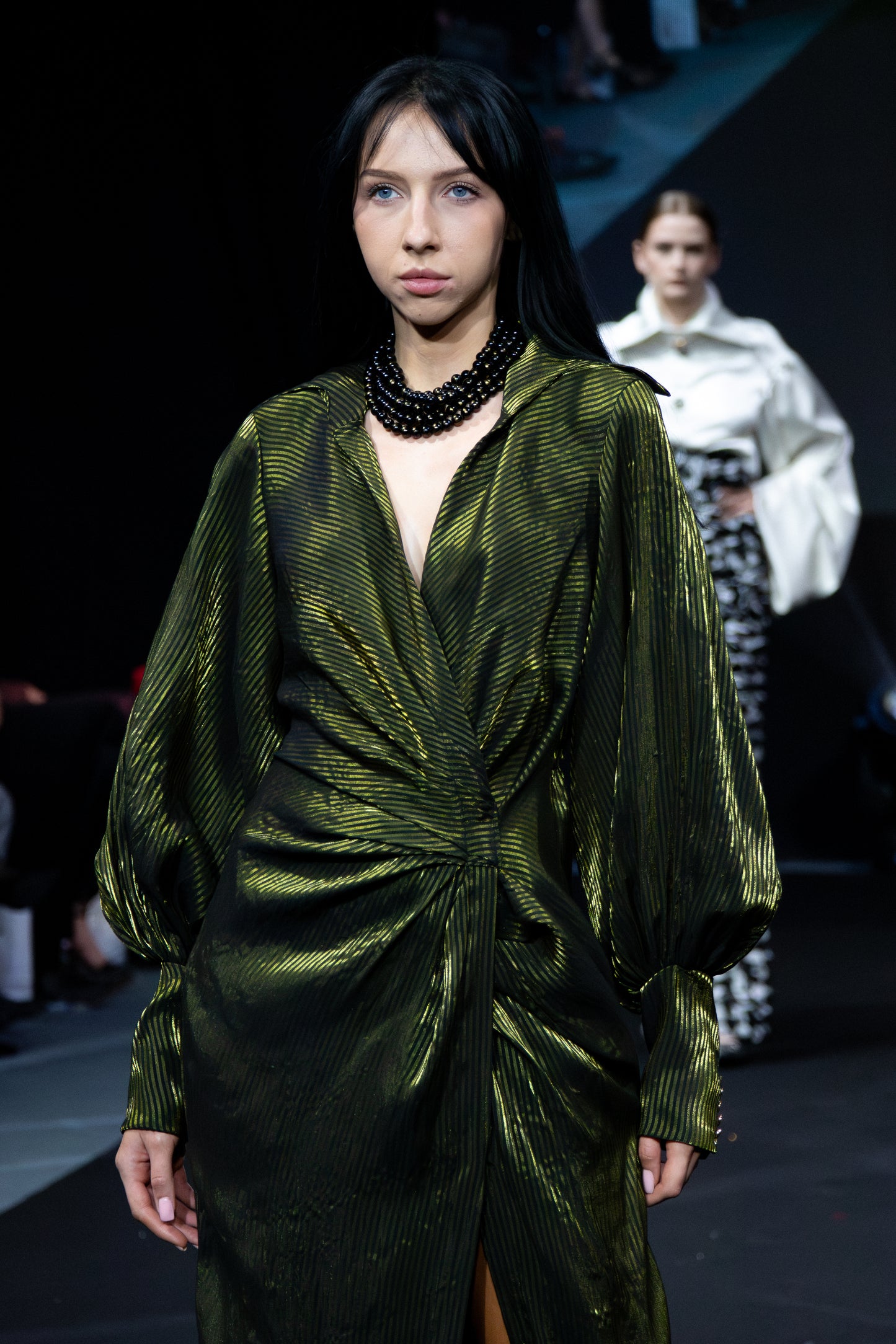 Black and gold dynasty inspired dress